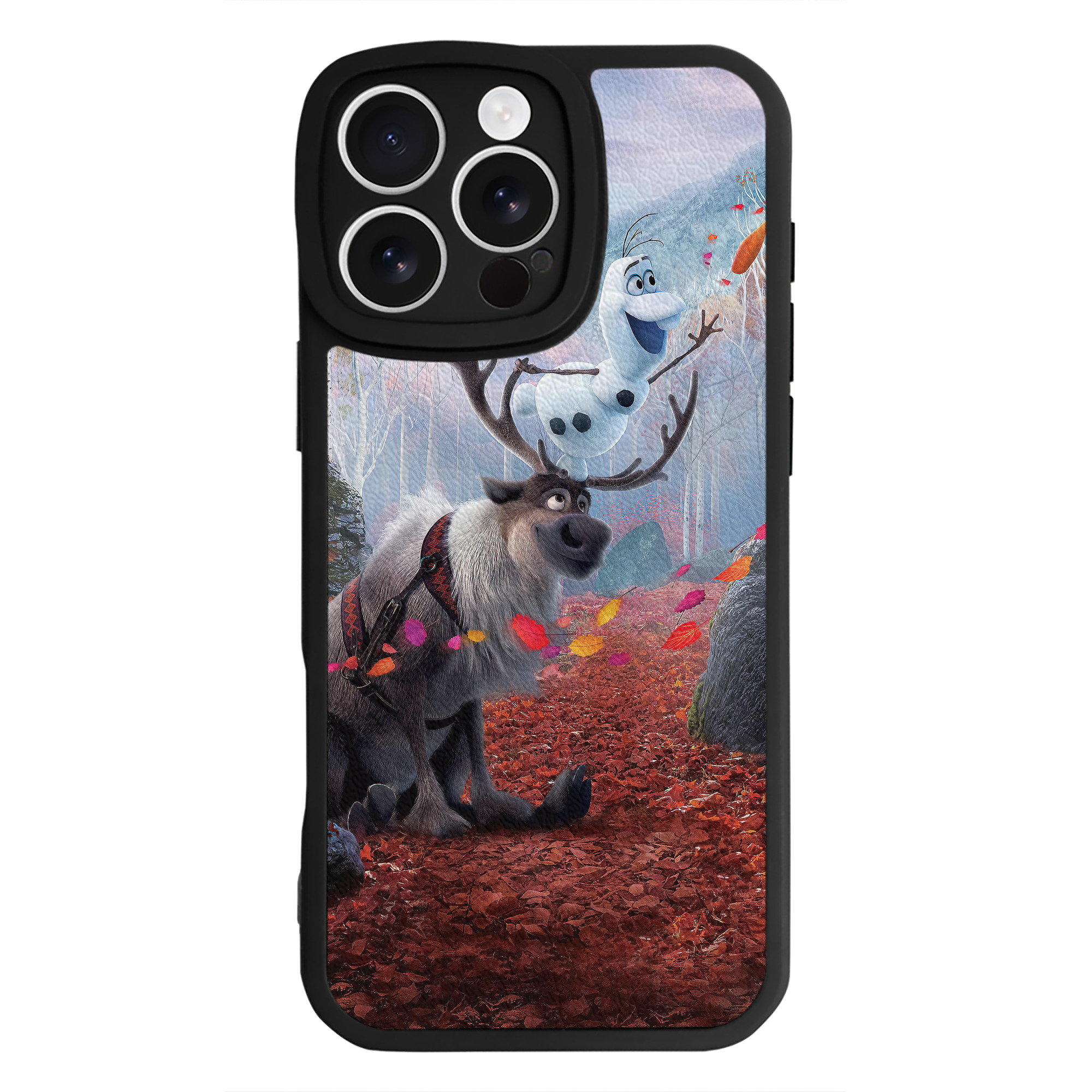 （画像用） アナと雪の女王 アンナ エルサ Frozen Anna Elsa 【iPhone 16シリーズ対応】シリコンスマホケース（レザー調） 材質：シリコン